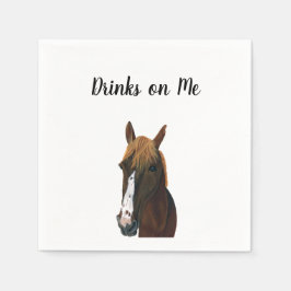 Horse Cocktail Napkins for Weddings and Receptions Serviette