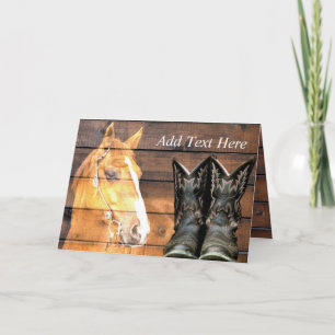 Horse Cowboy Boots Rustic Barque