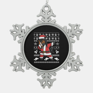 Horse Dab dance Funny zu Weihnachten Schneeflocken Zinn-Ornament