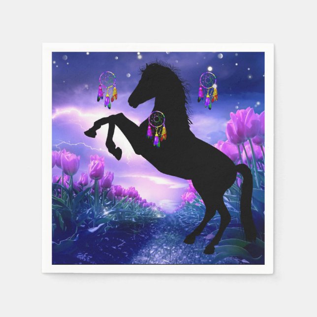 Horse Dreamcatcher Serviette (Vorderseite)