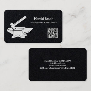 Horse Farrier Premium QR Carte de visite