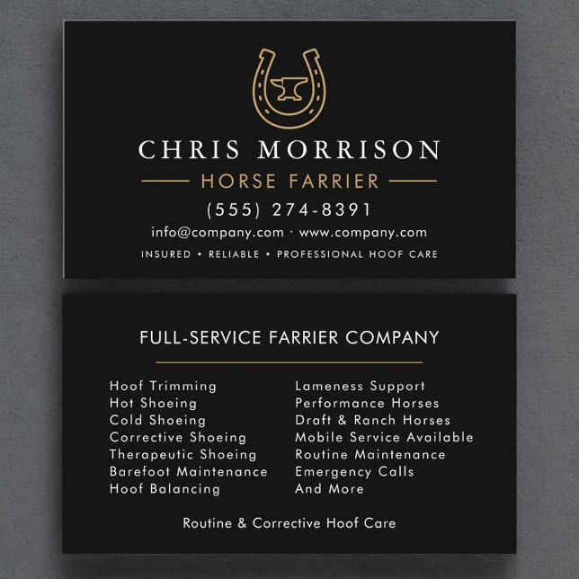 Horse Farrier  Visitenkarte (Von Creator hochgeladen)