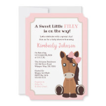 Horse Girl Babydusche Einladung