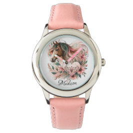 Horse Girl Birthday Armbanduhr