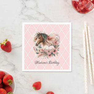 Horse Girl Birthday Serviette