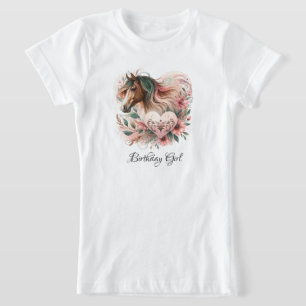 Horse Girl Birthday T-Shirt