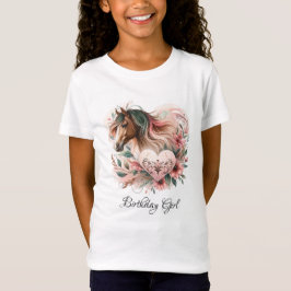 Horse Girl Birthday T-Shirt