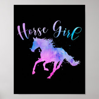 Horse Girl Funny Horst Lover Reitsportler Sayi Poster