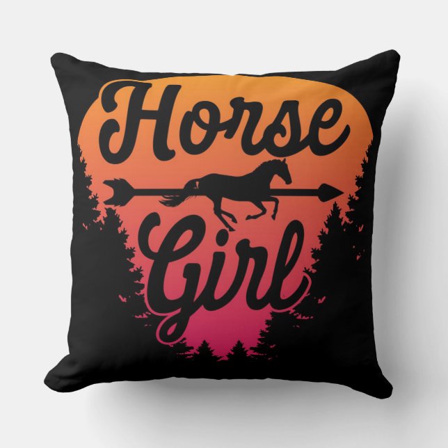 Horse girl horseback kissen (Vorderseite)