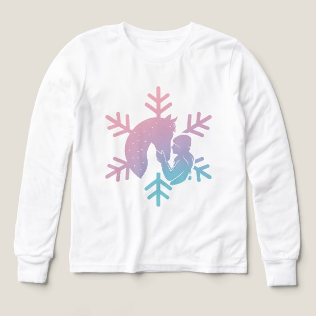 Horse Girl Long Sleeve Shirt  (Design Vorderseite)