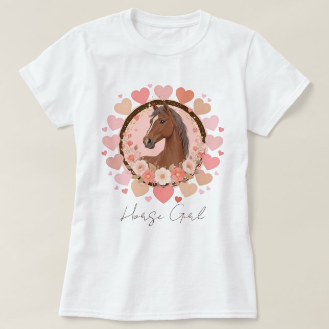 Horse Girl Valentine T-Shirt (Design vorne)