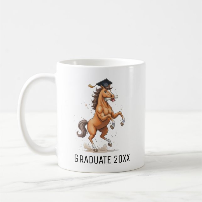 Horse Graduation Personalized Kaffeetasse (Links)