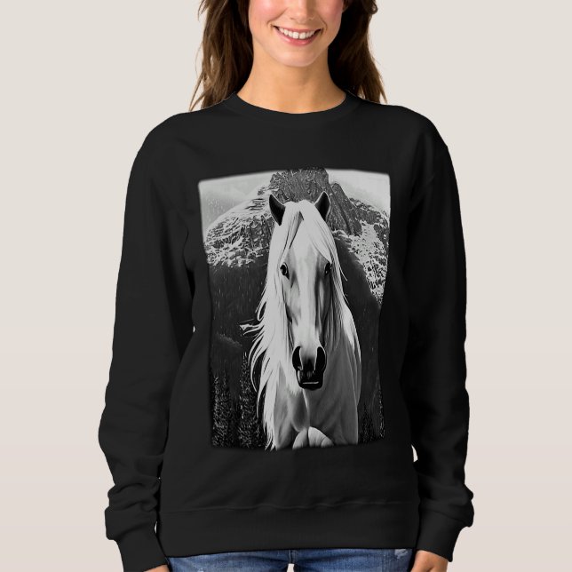 Horse graphic animal motif riding a with print hor sweatshirt (Vorderseite)