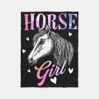 Horse Graphics Women Girls Horseback Reitpferd L Fleecedecke