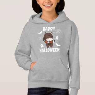 Horse Happy Halloween Pumpkin Bat Kostüm Hoodie