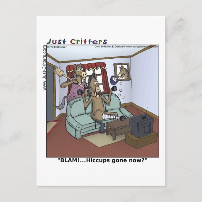 Horse Hiccups Postkarte (Vorderseite)