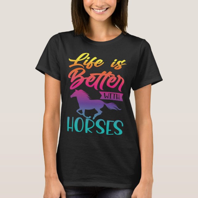 Horse & Horse  for Hobby Riders & Riding T-Shirt (Vorderseite)