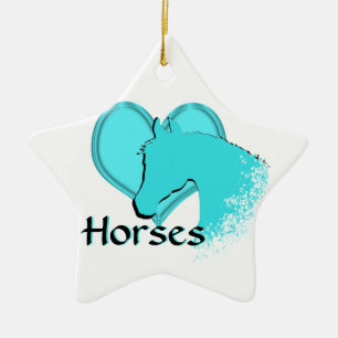 Horse III (aqua) Keramikornament