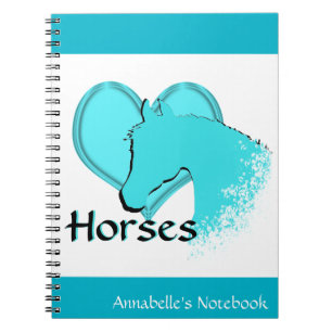 Horse III (aqua) Notizblock
