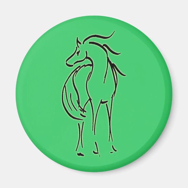 Horse Illustration Magnet (Vorne)