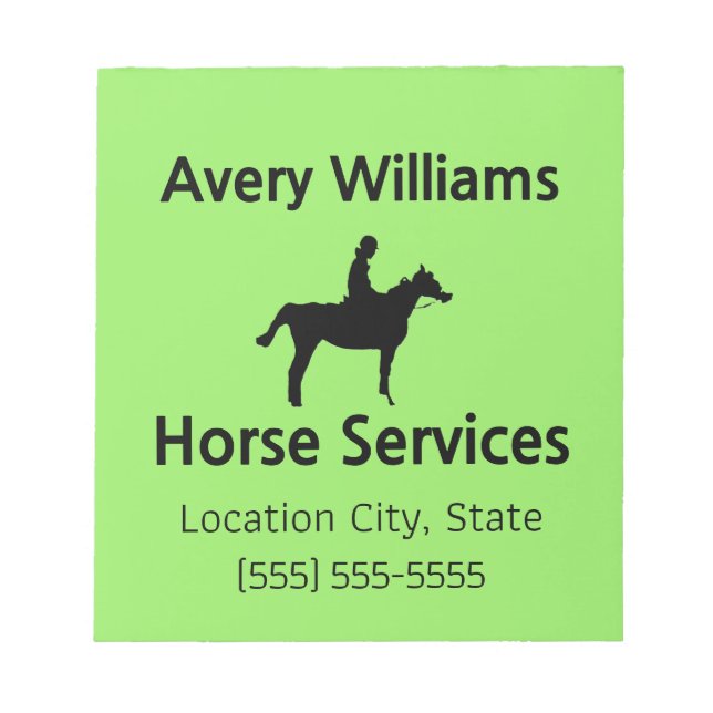 Horse Industry Professional Small Notizblock (Vorderseite)