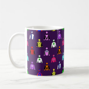 Horse Jockey Silks Muster Kaffeetasse