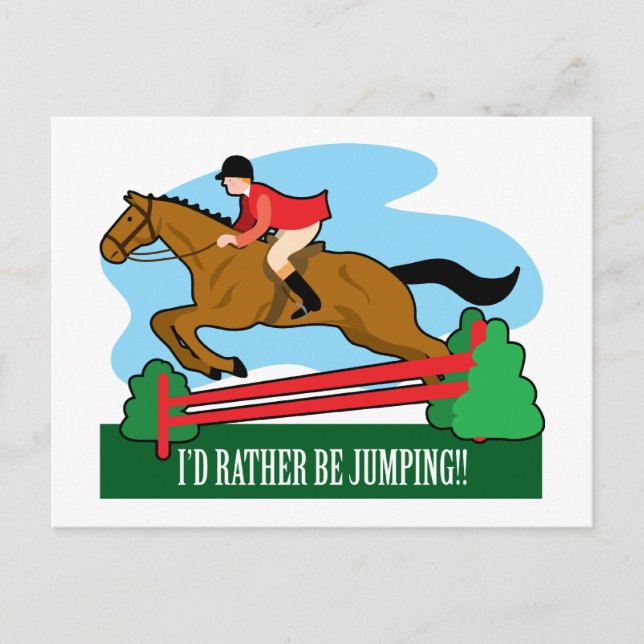 Horse Jump Postkarte (Vorderseite)