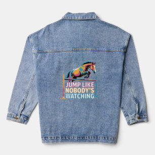 Horse Jump - springen, als würde niemand zusehen Jeansjacke