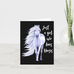 Horse Just A Girl Who Loves Horseback Riding Eques Karte