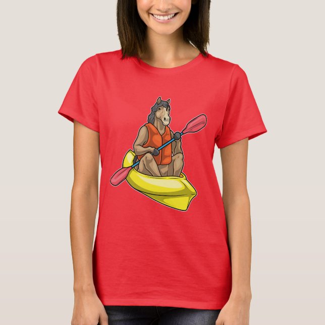 Horse Kayak Paddle T-Shirt (Vorderseite)
