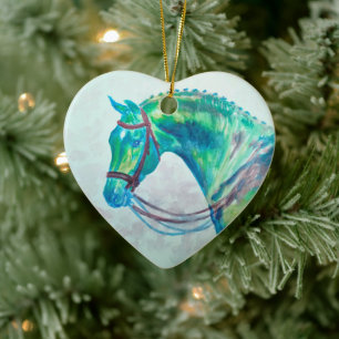 HORSE - KOMMEN NAHER - DH KERAMIK ORNAMENT