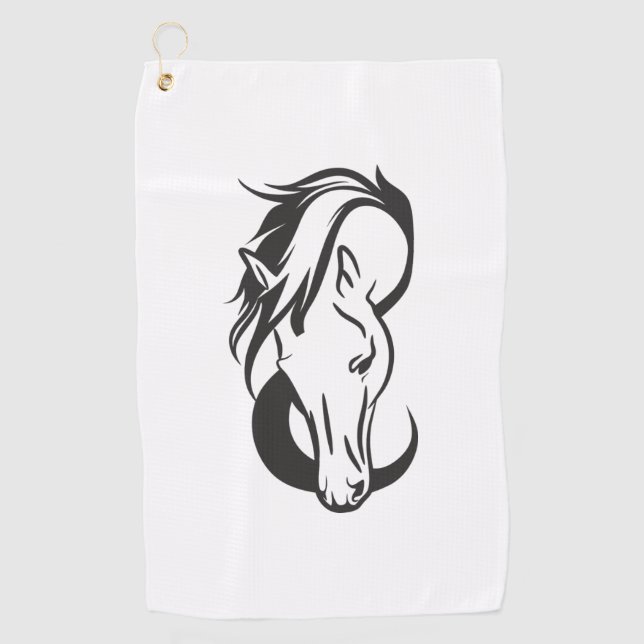 Horse Logo Golfhandtuch (Vorderseite)