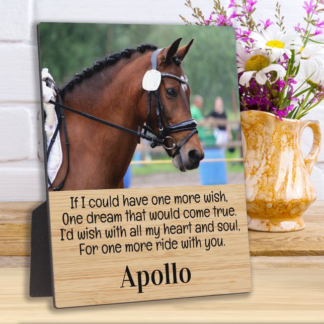 Horse loss Remembrance - Horse Foto Memorial Fotoplatte (Von Creator hochgeladen)