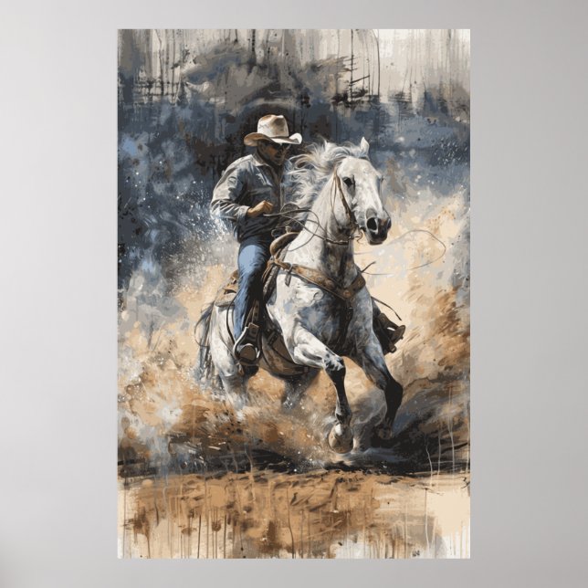Horse Lover Cowboy Western Art Poster (Vorne)