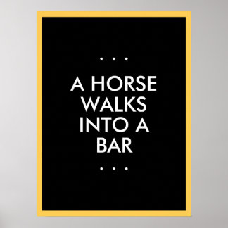 Horse Marche dans une affiche de bar