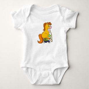 Horse mit Boy.PNG Baby Strampler