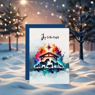 Horse Nativity Weihnachten Einladung