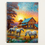 Horse on Farm Wildflower Meadow Planer<br><div class="desc">Horses on Farm Wildflower Meadow. Beautiful Puzzles,  planners,  notebooks with this design in my stores..  Lots of art in my stores.  Add this art to other products,  add text.</div>