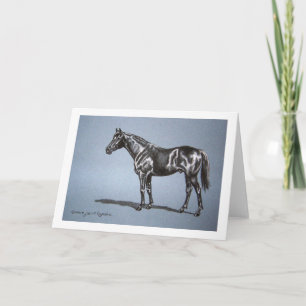Horse Original Art Blank Greeting Card Karte