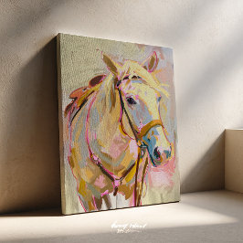 Horse Painting, Cowgirl Equestrian Wall Art Leinwanddruck