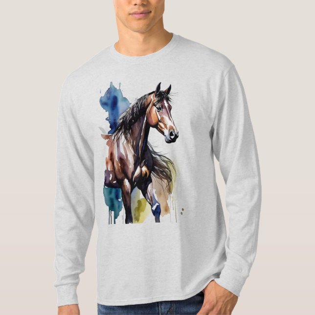 Horse Painting Long Sleeves Top (Vorderseite)