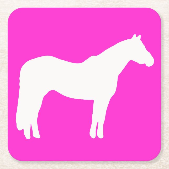 Horse Party Theme Plates Easy Clean Up Rechteckiger Pappuntersetzer (Vorderseite)
