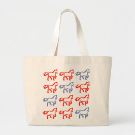 Horse Pattern Identity Bag Jumbo Stoffbeutel