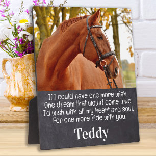 Horse Photo Sympathy Remembrance Horse Memorial Fotoplatte