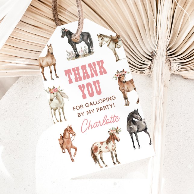 Horse Pony Birthday Vielen Dank für Ihre Geschenke Geschenkanhänger (Von Creator hochgeladen)
