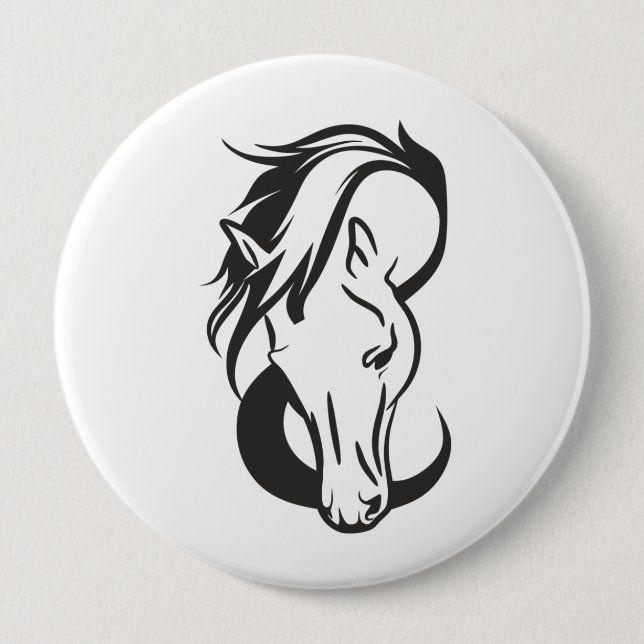 Horse portrait, button (Vorderseite)