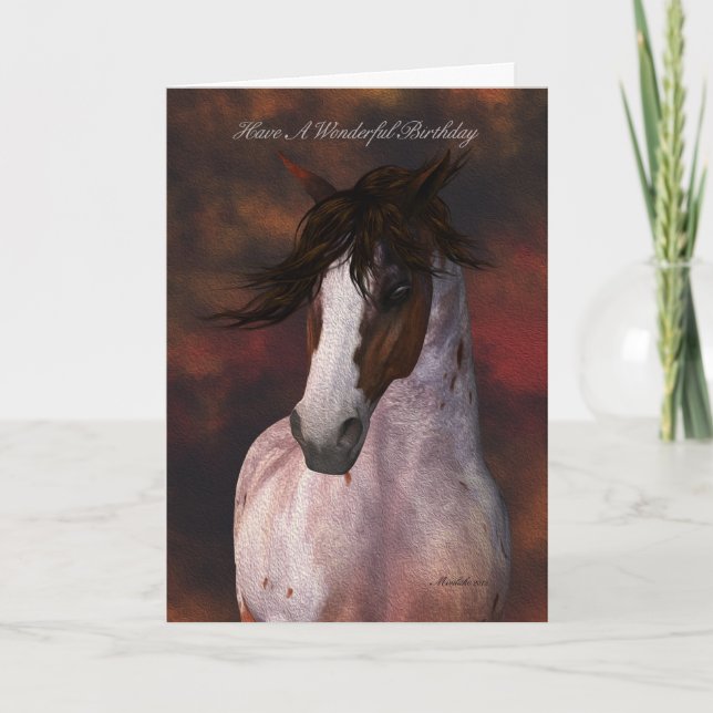 Horse Portrait Carte de voeux Anniversaire (Devant)