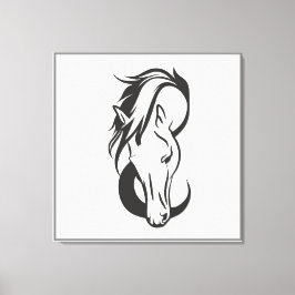 Horse portrait, leinwanddruck