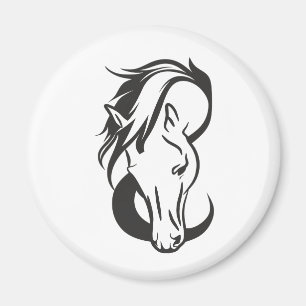 Horse portrait, magnet