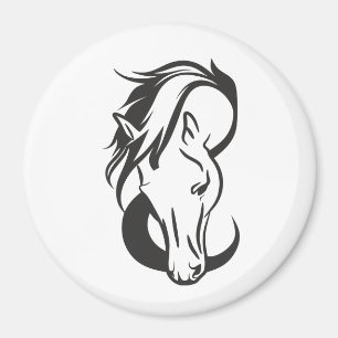 Horse portrait, magnet
